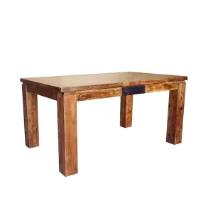 Table  manger en bois sculpt bicolore 160/240 | Acacia Maya