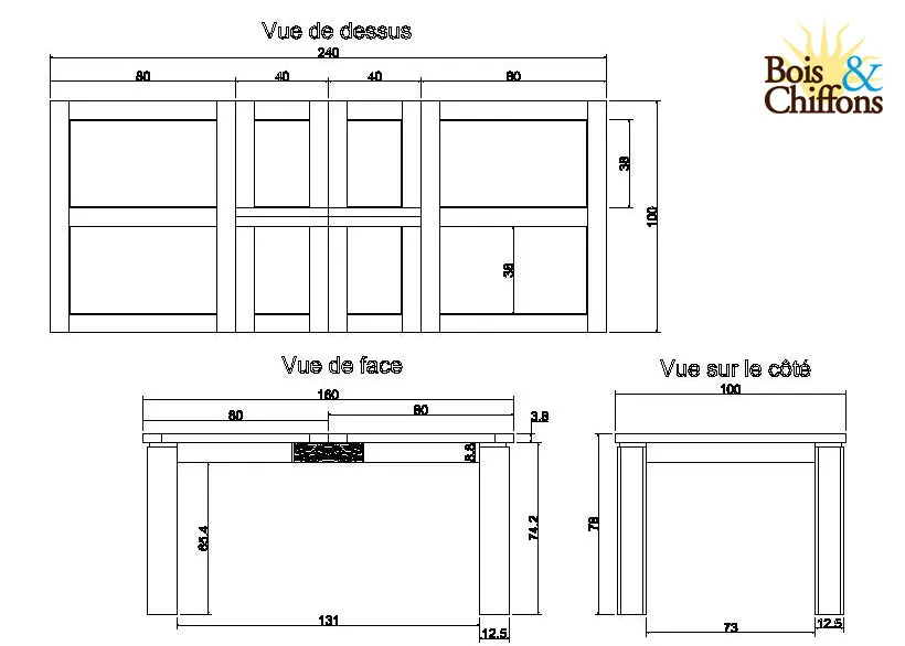 Table  manger en bois sculpt bicolore 160/240 | Acacia Maya
