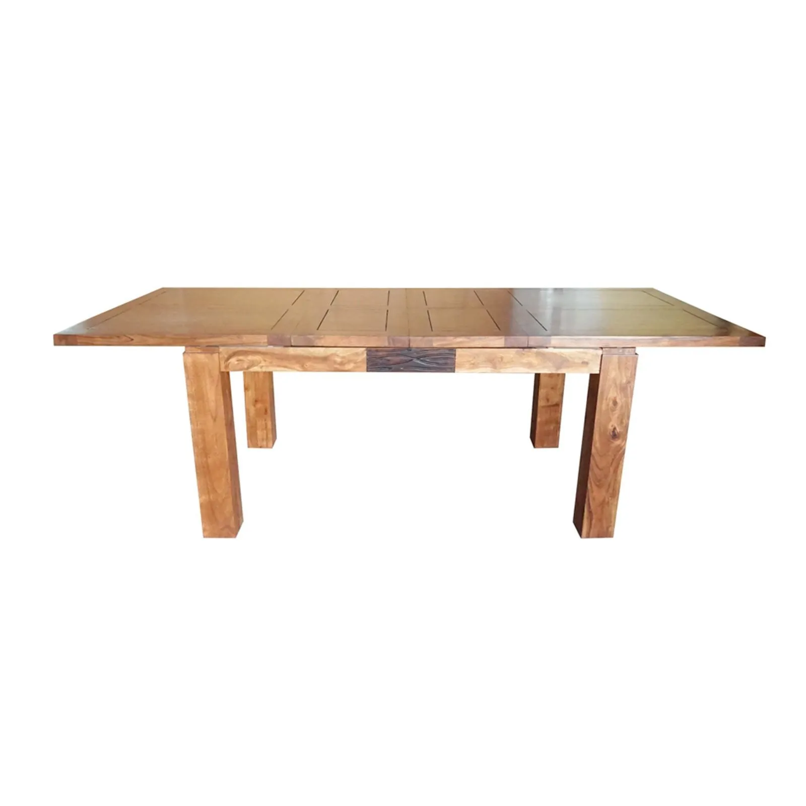 Table  manger en bois sculpt bicolore 160/240 | Acacia Maya