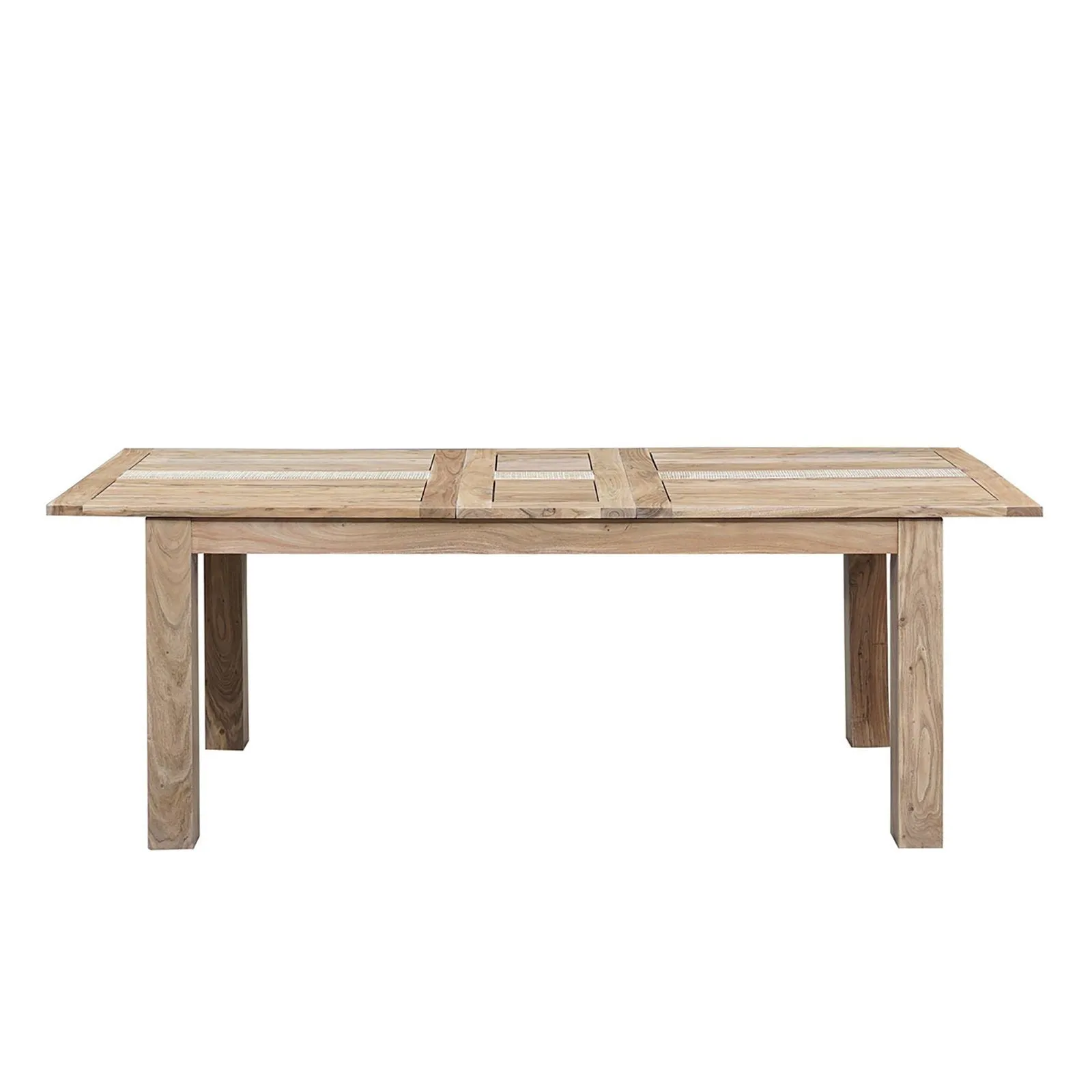 Table  manger plateau cannage 180 rallonge 40 | Acacia Tatoo II