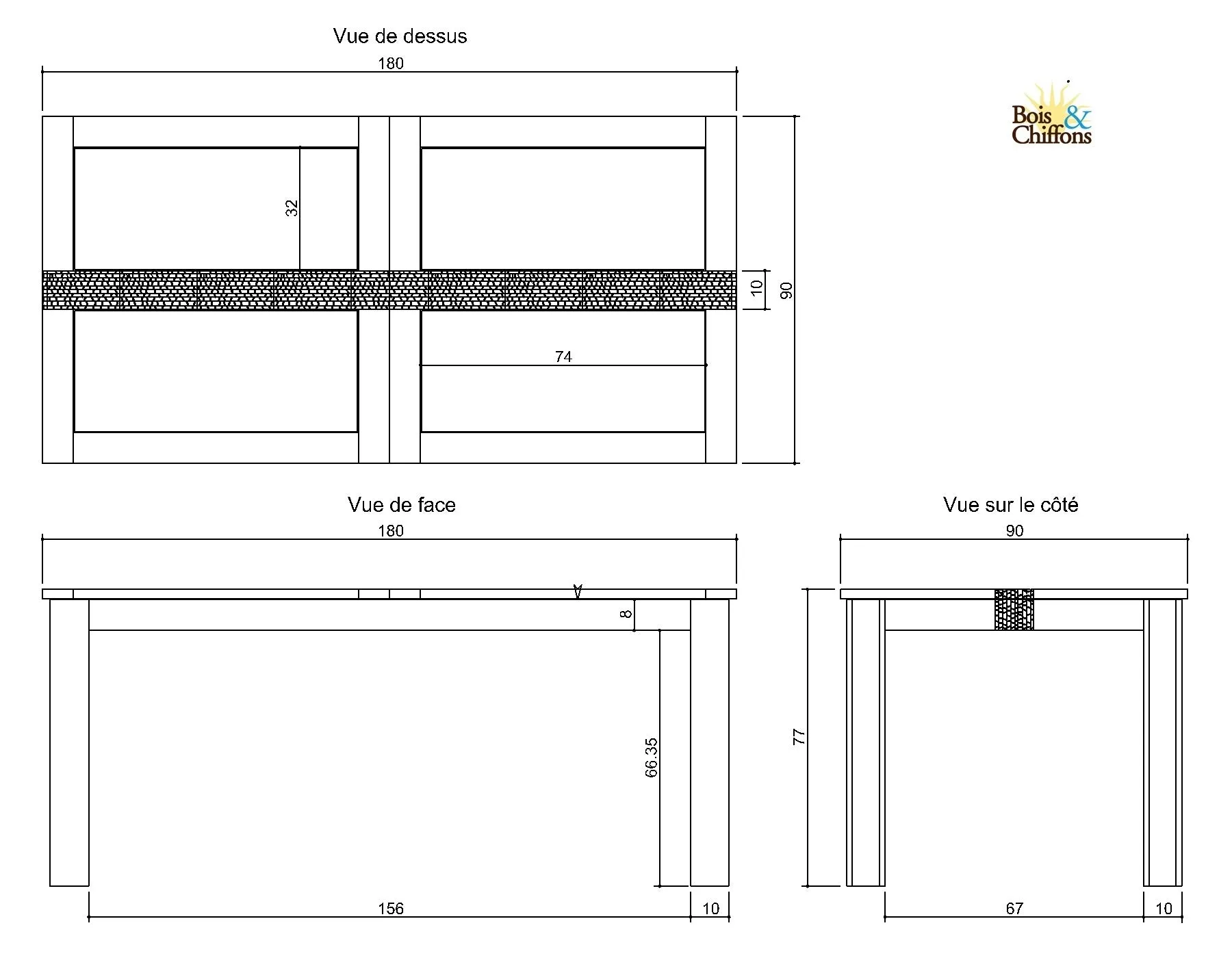 Table  manger rectangulaire 180 cm | Acacia Tatoo