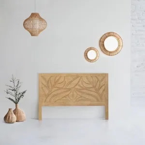 Tte de lit bois sculpt | Manguier Floria
