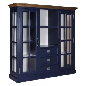 Vitrine 2 portes 3 tiroirs "Chne et Pin Charme"