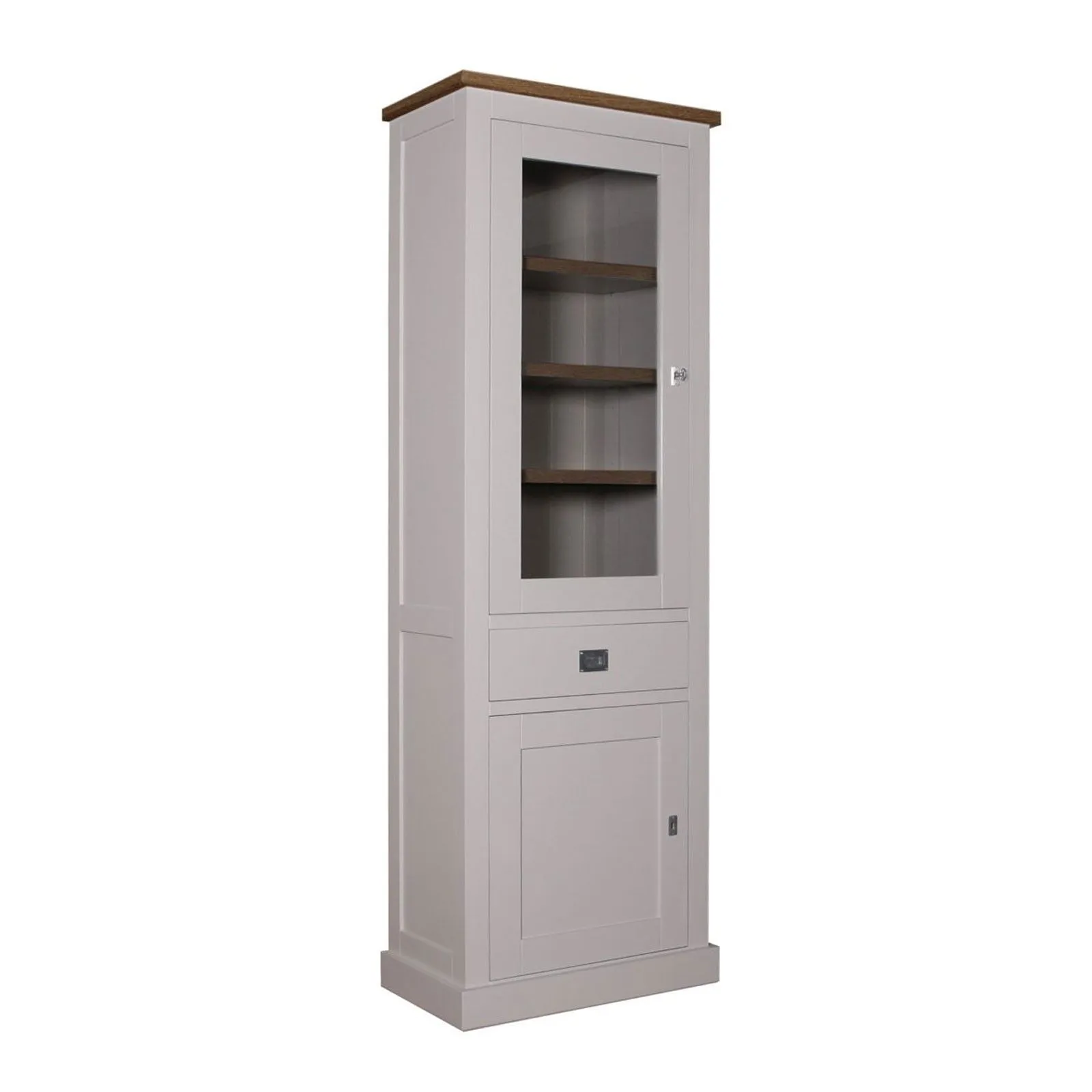 Vitrine 2x1 porte 1 tiroir - tourne  gauche "Chne et Pin Chic"