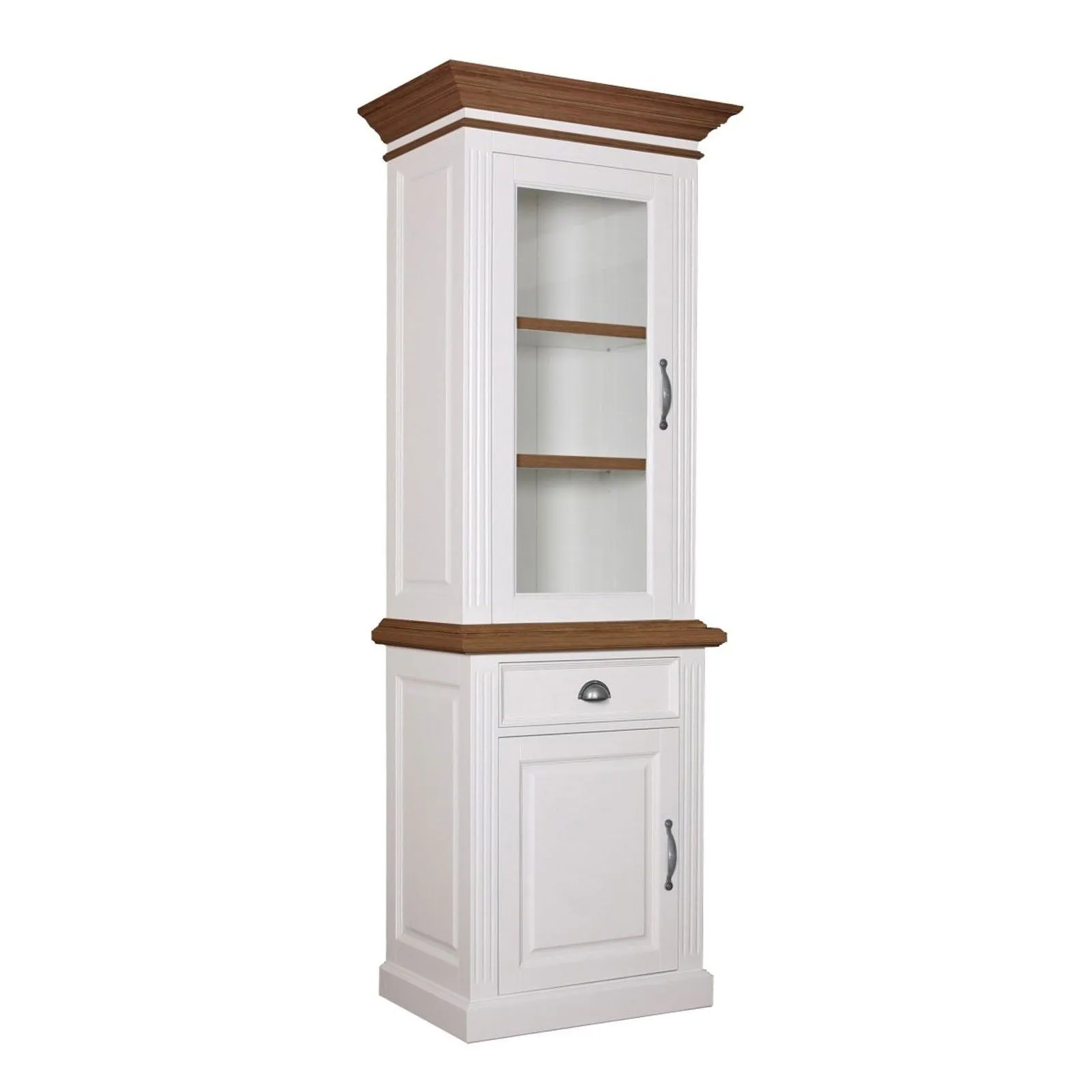 Vitrine 2x1 porte 1 tiroir - tourne  gauche "Chne et Pin Romance"