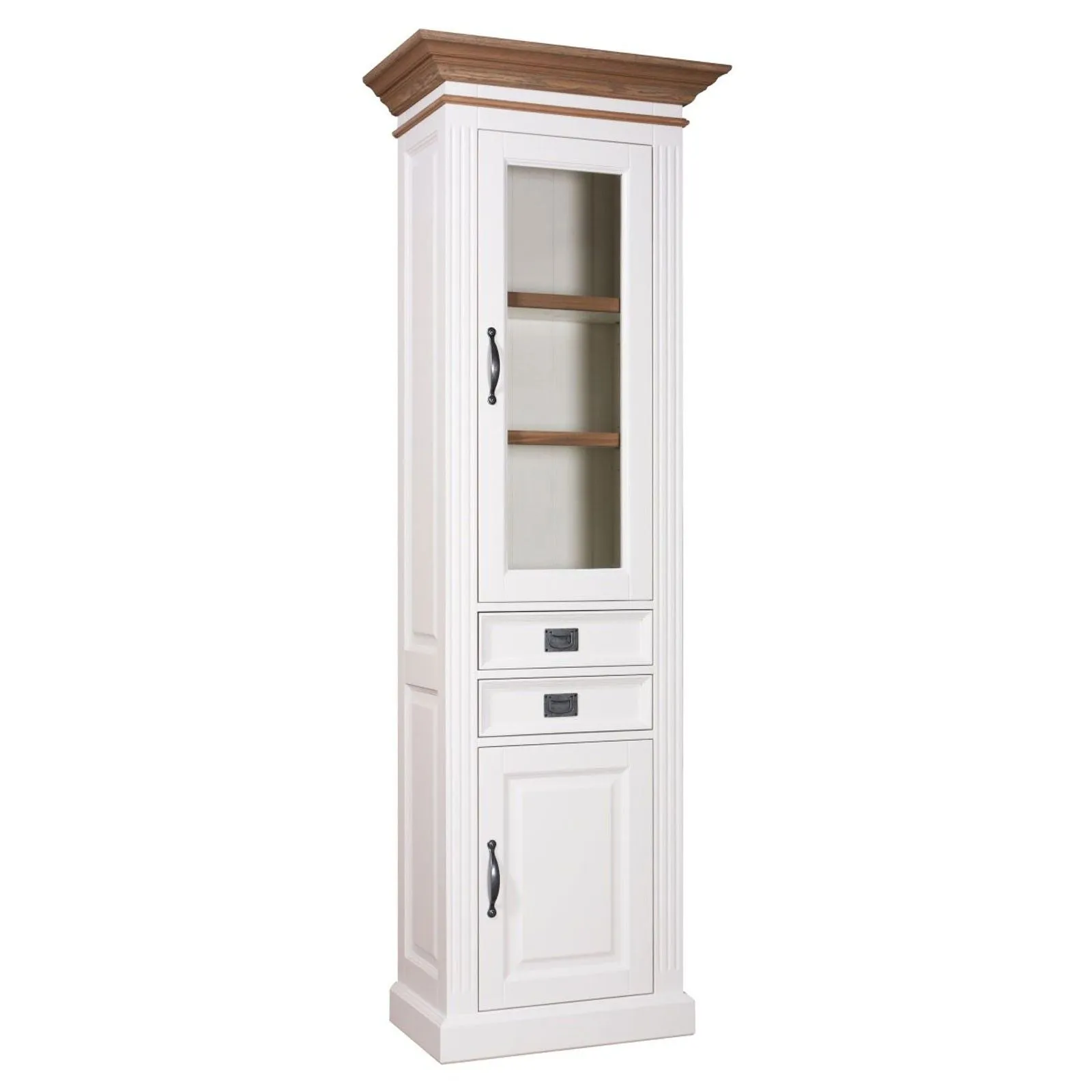 Vitrine 2x1 porte 2 tiroirs - tourne  droite "Chne et Pin Romance"