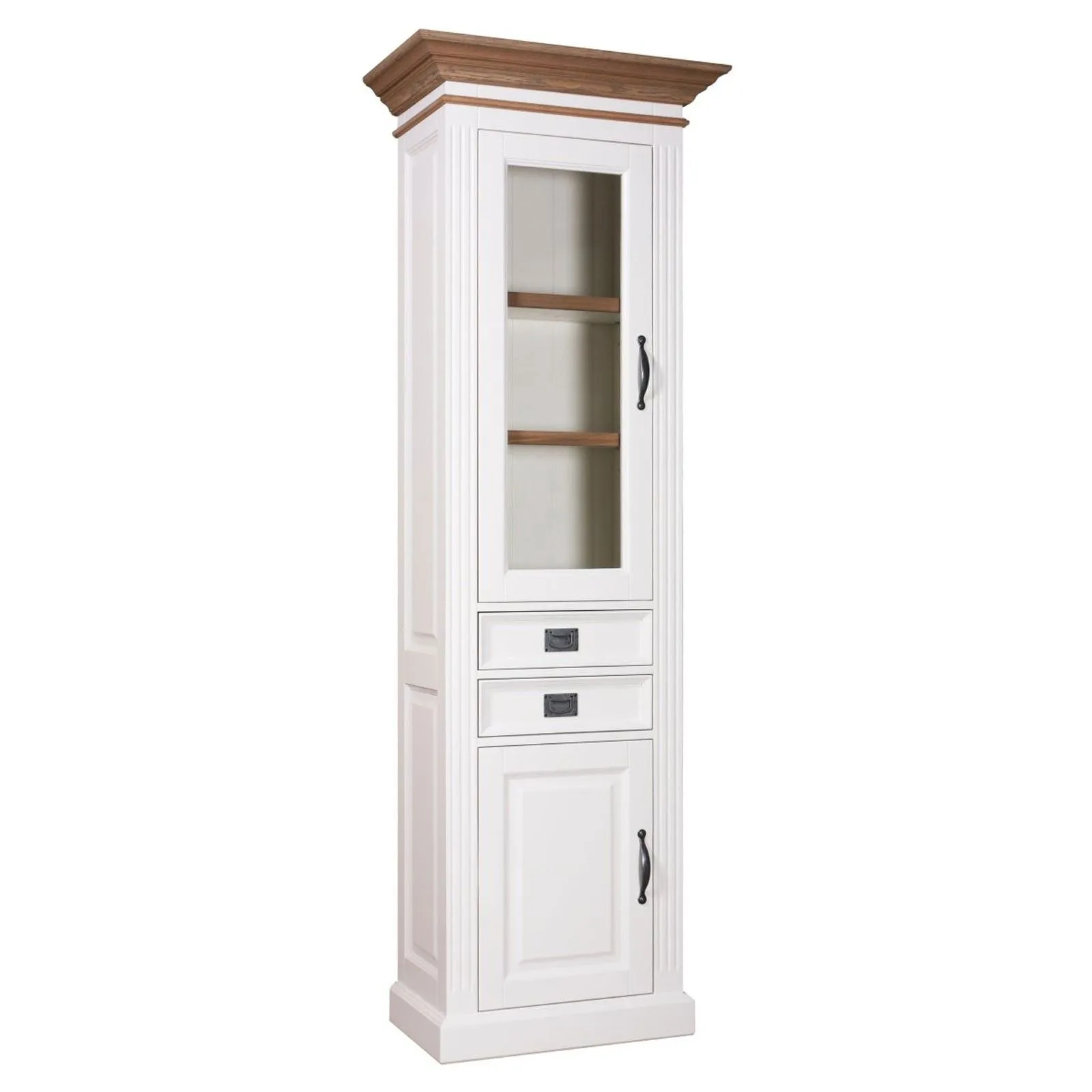 Vitrine 2x1 porte 2 tiroirs - tourne  gauche "Chne et Pin Romance"