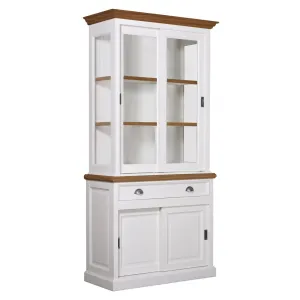 Vitrine  2x2 portes 1 tiroir "Chne et Pin Charme"