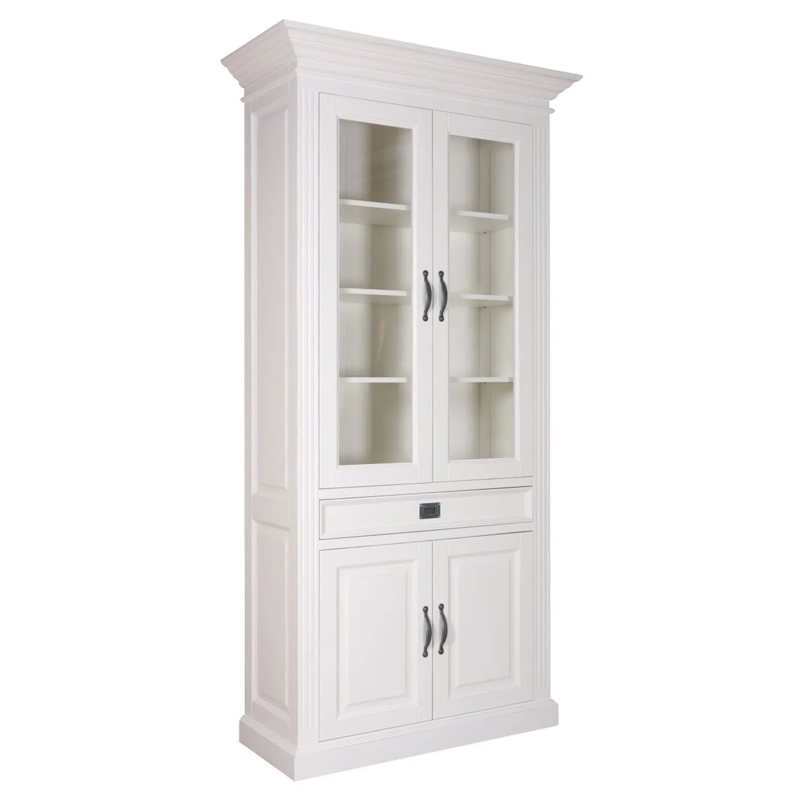 Vitrine 2x2 portes 1 tiroir "Romance"