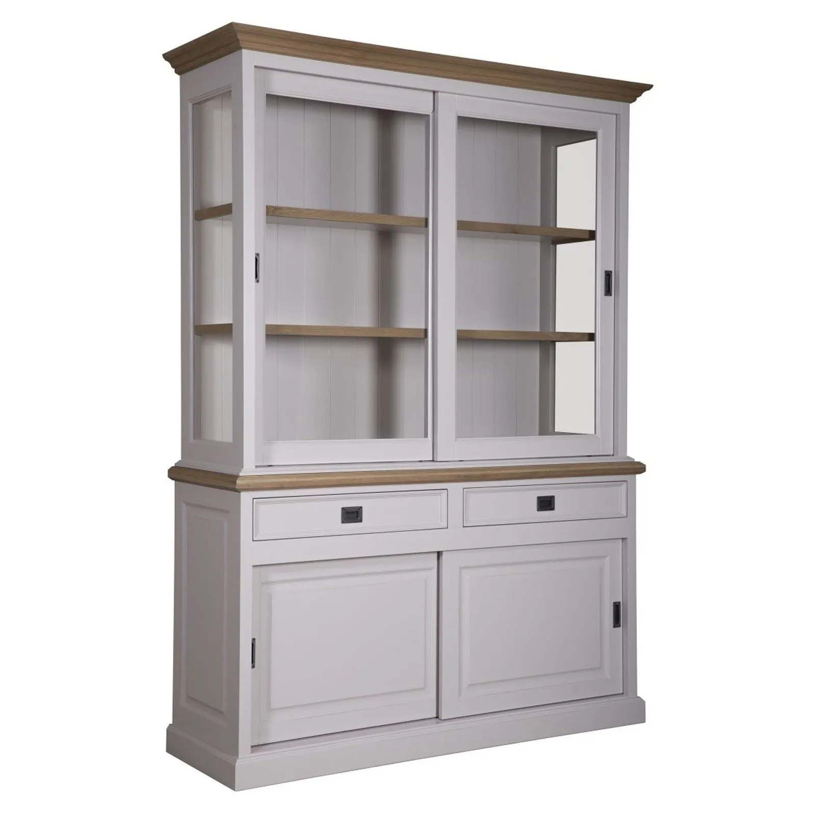 Vitrine  2x2 portes 2 tiroirs "Chne et Pin Charme"