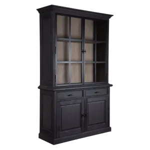 Vitrine 2x2 portes 2 tiroirs "Pin et Mtal Provence"
