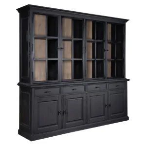 Vitrine 2x4 portes 4 tiroirs "Pin et Mtal Provence"