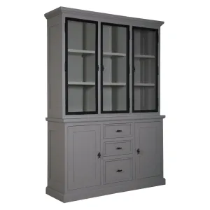 Vitrine  5 portes 3 tiroirs "Pin et Mtal Tradition"