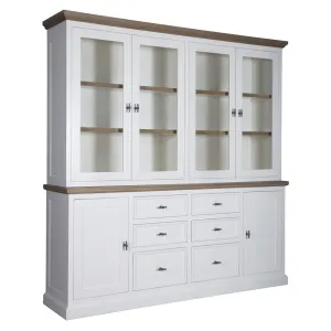 Vitrine  6 portes 6 tiroirs "Chne et Pin tradition"