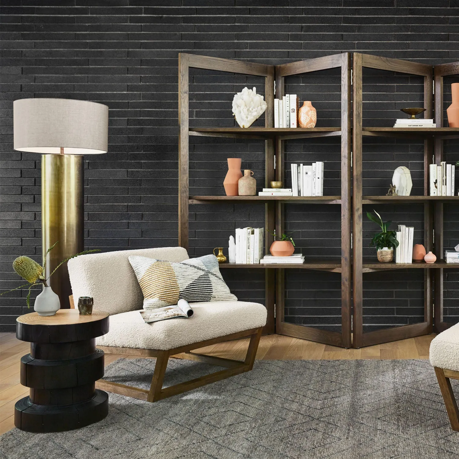Wood Base Lounge Chair