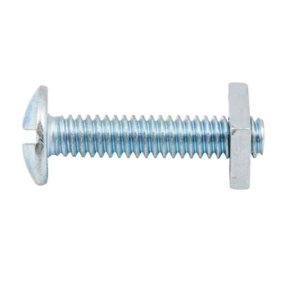 Zenith Bolt & Nut Mush ZP 1/4" x 25mm (50pk)